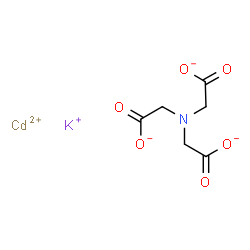 potassium [N,N-bis(carboxymethyl)glycinato(3-)-N,O,O',O'']cadmate(1-)结构式