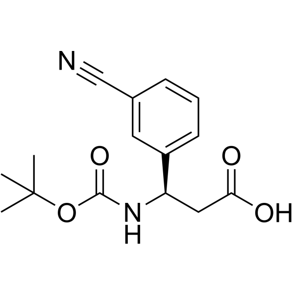 (R)-Boc-3-cyano-β-Phe-OH Structure