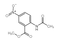 2-乙酰氨基-5-硝基苯甲酸甲酯结构式