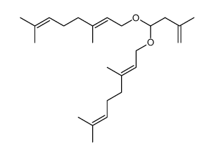 (E)-1-[1-((E)-3,7-Dimethyl-octa-2,6-dienyloxy)-3-methyl-but-3-enyloxy]-3,7-dimethyl-octa-2,6-diene结构式