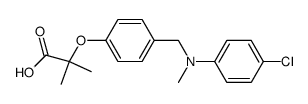 2-[4-{N-Methyl-N-(4-chlorophenyl)aminomethyl}phenoxy]-2-methylpropionic acid结构式
