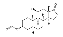 11β-hydroxy-3β-acetoxy-5α-androstanone-(17)结构式