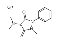 sodium,4-(dimethylamino)-1-methyl-5-methylidene-2-phenylpyrazolidin-4-id-3-one Structure