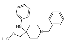 1-苄基-4-(甲氧基甲基)-N-苯基哌啶-4-胺结构式