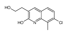 7-chloro-3-(2-hydroxyethyl)-8-methyl-1H-quinolin-2-one结构式