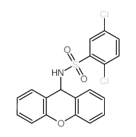 2,5-dichloro-N-(9H-xanthen-9-yl)benzenesulfonamide structure