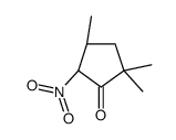 (4R,5S)-2,2,4-trimethyl-5-nitrocyclopentan-1-one结构式
