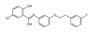 5-chloro-N-[3-[2-(3-fluorophenyl)ethoxy]phenyl]-2-hydroxybenzamide结构式
