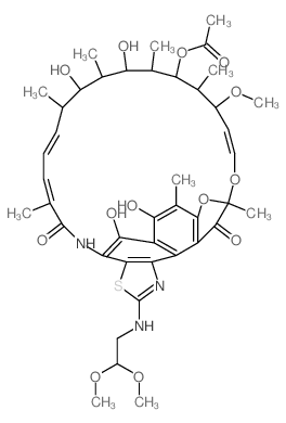 Rifamycin P,2'-[(2,2-dimethoxyethyl)amino]- (9CI) Structure