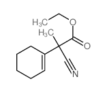 1-Cyclohexene-1-acetic acid, alpha-cyano-alpha-methyl-, ethyl ester Structure