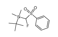 tert-butyldimethylsilyl-fluoro-methyl phenyl sulfone结构式