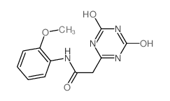 1,3,5-Triazine-2-acetamide,1,4,5,6-tetrahydro-N-(2-methoxyphenyl)-4,6-dioxo- Structure