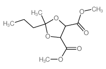 dimethyl 2-methyl-2-propyl-1,3-dioxolane-4,5-dicarboxylate结构式