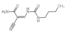 2-Propenamide,3-[[(butylamino)carbonyl]amino]-2-cyano-结构式