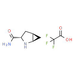 (1R,3S,5R)-2-氮杂双环[3.1.0]己烷-3-甲酰胺2,2,2-三氟乙酸盐结构式
