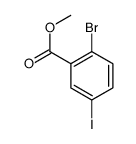 2-溴-5-碘苯甲酸甲酯结构式
