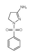 1H-Pyrazol-3-amine,4,5-dihydro-1-(phenylsulfonyl)- Structure