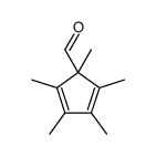 1,2,3,4,5-pentamethylcyclopenta-2,4-diene-1-carbaldehyde结构式