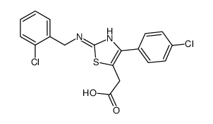 2-[4-(4-chlorophenyl)-2-[(2-chlorophenyl)methylamino]-1,3-thiazol-5-yl]acetic acid Structure