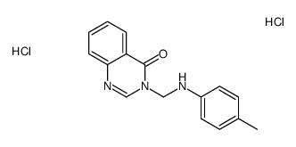 3-(((4-Methylphenyl)amino)methyl)-4(3H)-quinazolinone dihydrochloride结构式