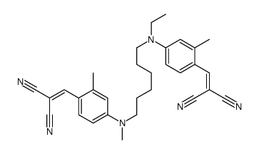 [[4-[[6-[[4-(2,2-dicyanovinyl)-3-methylphenyl]ethylamino]hexyl]methylamino]-2-methylphenyl]methylene]malononitrile结构式