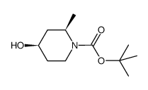 2-甲基-2-丙基(2R,4R)-4-羟基-2-甲基-1-哌啶羧酸酯结构式