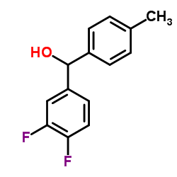 3,4-DIFLUORO-4'-METHYLBENZHYDROL结构式