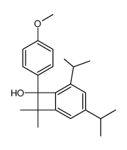 3,5-diisopropyl-7-(4-methoxyphenyl)-8,8-dimethylbicyclo[4.2.0]octa-1,3,5-trien-7-ol结构式