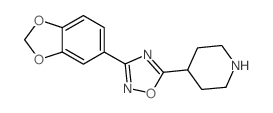 5-[5-(哌啶-4-基)-1,2,4-噁二唑-3-基]-1,3-苯并二氧代结构式