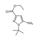 5-氨基-1-叔丁基-1H-吡唑-3-羧酸乙酯结构式