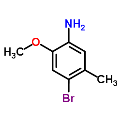 4-溴-2-甲氧基-5-甲基苯胺结构式