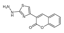 3-(2-hydrazinyl-1,3-thiazol-4-yl)chromen-2-one结构式