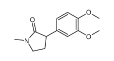 3-(3,4-dimethoxyphenyl)-1-methylpyrrolidin-2-one结构式