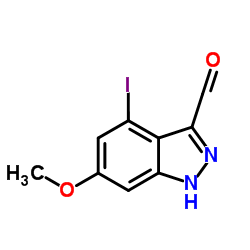 4-IODO-6-METHOXY-3-(1H)INDAZOLE CARBOXALDEHYDE picture