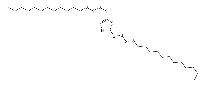 2,5-bis(dodecyltetrasulfanyl)-1,3,4-thiadiazole Structure