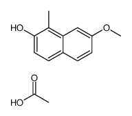 acetic acid,7-methoxy-1-methylnaphthalen-2-ol Structure