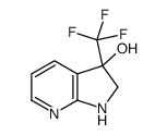 3-(三氟甲基)-2,3-二氢-1H-吡咯并[2,3-b]吡啶-3-醇结构式