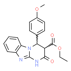 Ethyl 4-(4-methoxyphenyl)-2-oxo-1,2,3,4-tetrahydropyrimido[1,2-a]benzimidazole-3-carboxylate结构式