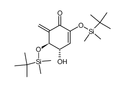 (+/-)-(4S*,5S*)-2,5-bis<(tert-butyldimethylsilyl)oxy>-4-hydroxy-6-methylenecyclohex-2-en-1-one结构式