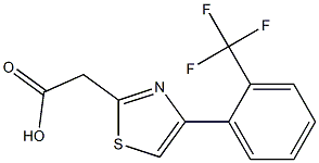 {4-[2-(Trifluoromethyl)phenyl]-1,3-thiazol-2-yl}acetic acid Structure