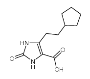 5-(2-氯苯乙基)-2,3-二氢-2-氧代-1H-咪唑-4-羧酸结构式