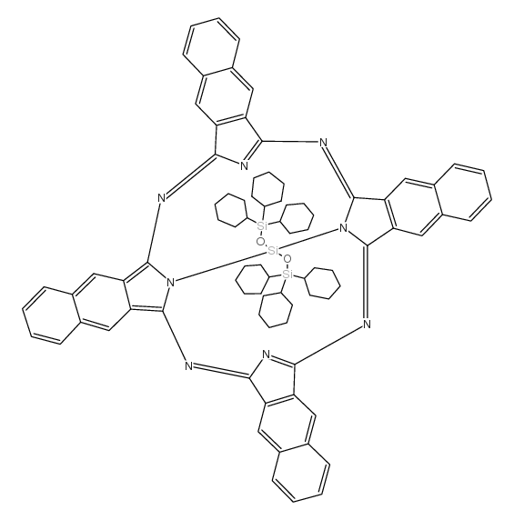 2,3-萘酞菁双(三己基硅氧基)硅烷结构式