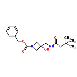 3-({[(叔丁氧基)羰基]氨基}甲基)-3-羟基氮杂环丁烷-1-羧酸苄酯结构式