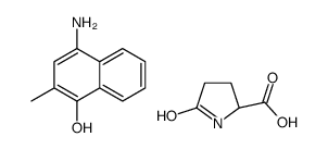 5-oxo-L-proline, compound with 4-amino-2-methyl-1-naphthol (1:1)结构式