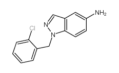 1H-Indazol-5-amine, 1-[(2-chlorophenyl)methyl] Structure
