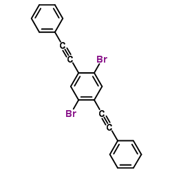 1,4-Dibromo-2,5-bis(phenylethynyl)benzene结构式
