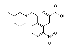 Benzenepropanoic acid, 2-[2-(dipropylamino)ethyl]-6-nitro-α-oxo- Structure