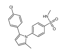 4-(2-(4-chloro-phenyl)-5-methyl-pyrrol-1-yl)-N-methyl-benzenesulfonamide Structure