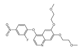 4-(2-fluoro-4-nitrophenoxy)-6,7-bis(2-methoxyethoxy)quinoline Structure