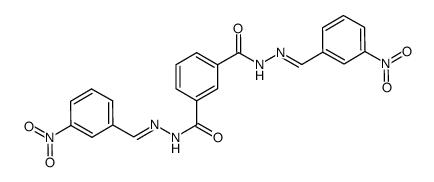 N1, N3-bis (3-nitrobenzylidene)benzene-1,3-dicabohydrazide Structure